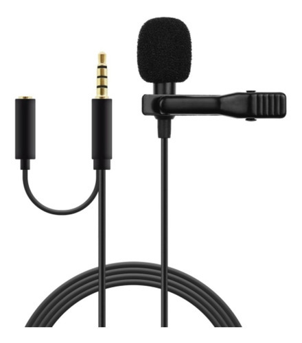 Microfono De Solapa Brobotix 263328 Entrada 3.5 + Plug H Color Negro