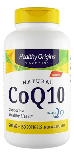 Healthy Origins Coq10 Natural 200mg Corazon Sano 150softgels