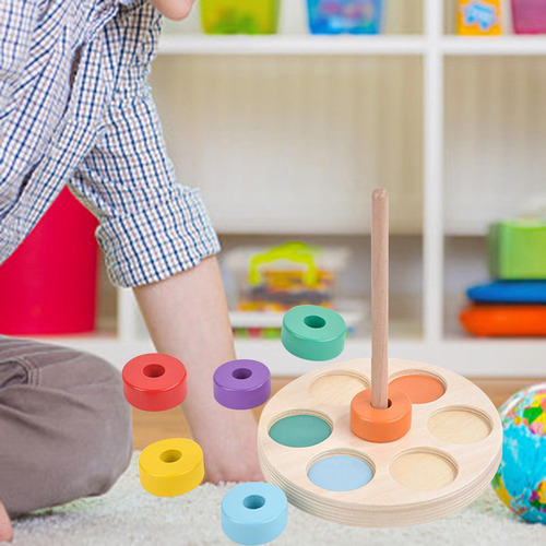 Bloque Apilable De Madera, Juguetes Educativos, Juegos De