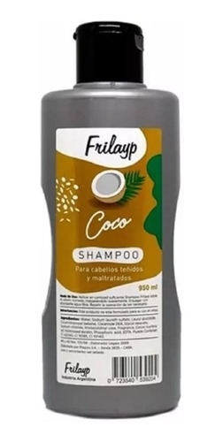 Shampoo De Coco Para Cabellos Teñidos Dañados Frilayp 970ml