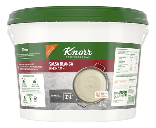 Knorr Salsa Clásica Blanca Bechamel 4 Kg