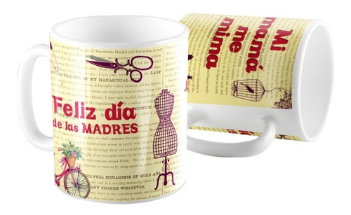 Taza Ceramica Dia De La Madre Mi Mama Me Mima