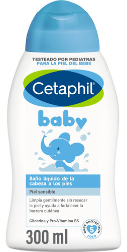 Jabón Líquido Cetaphil Baby De La Cabeza A Los Pies X 300 Ml