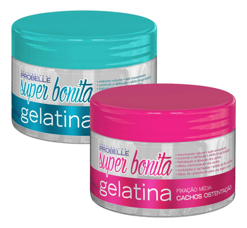 Kit Gelatina Capilar Cachos Ostentação + Água De Coco 300g