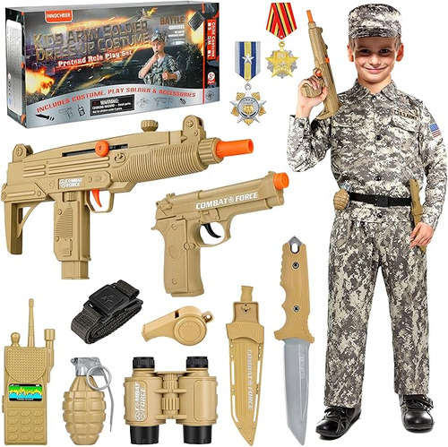 Army Soldier Costume For Kids - Boys Military C