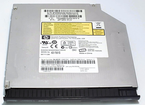 Unidad Laptop Sata Dvd/cd Rewritable Ad-7561s