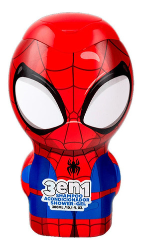 Marvel Shampoo Infantil 3 En 1 Spiderman Rojo 300 Ml 