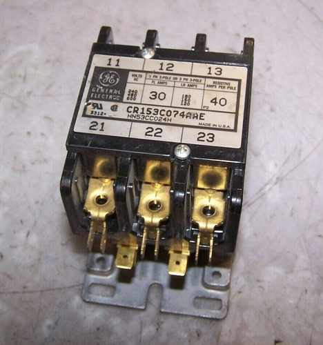 New Ge 30 Amp Contactor 24 Vac Coil 600 Vac 3 Phase 3 Po Ssv