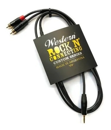 Cable Western Mini Plug Stereo 3.5mm A Dos Rca - 2 Mt