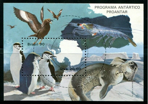 Fauna Antártica - Brasil 1990 - Block Mint - Yv Bf 81