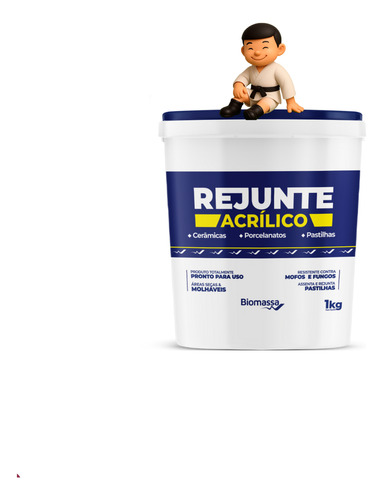Biomassa Rejunte Acrilico 1kg Pote - Platina