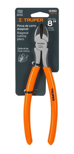 Pinza Corte Diagonal 8 Pulgadas (20 Cms) Mango De Pvc Truper