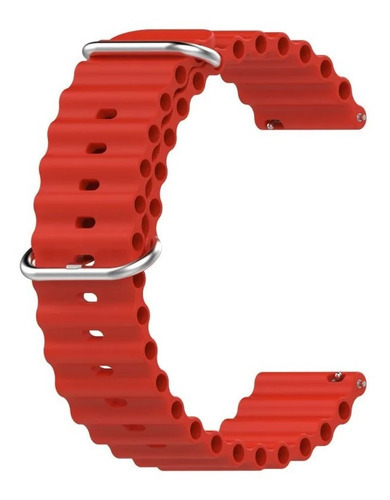 Pulseira Relógio Smart Compatível Oceano 18mm 20mm 22mm 24mm Cor Vermelho Largura 20 mm
