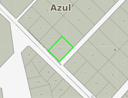 Terreno En Venta - 1.597mts2 - Azul