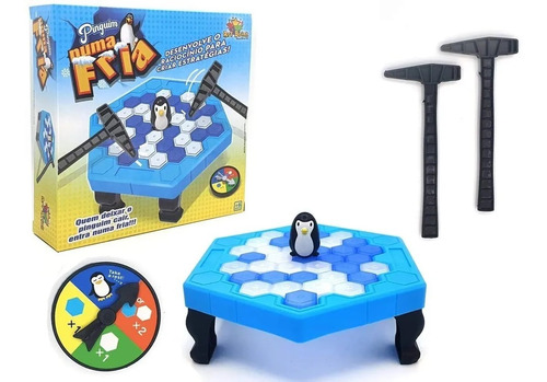 Jogo de mesa Pinguim Numa Fria Art Brink Brinquedo Natal