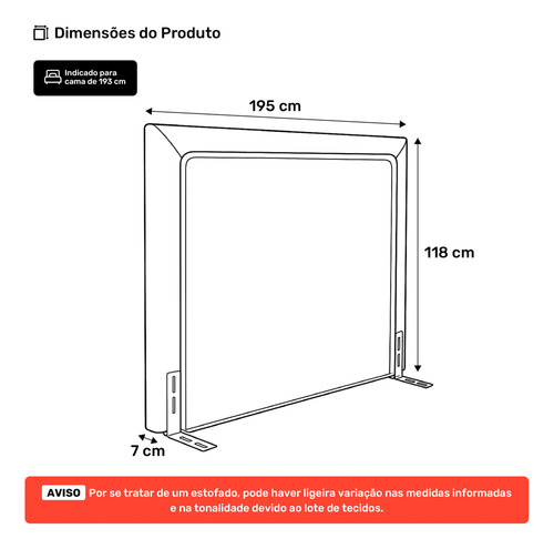 Cabeceira Cama Box King Size Alba 195cm Bouclé Azul Marinho