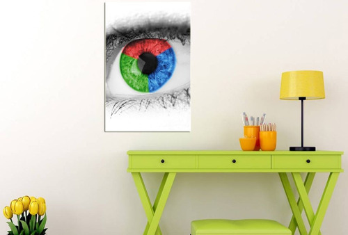 Vinilo Decorativo 60x90cm Ojos Eyes Colores Arte Dibujo M9