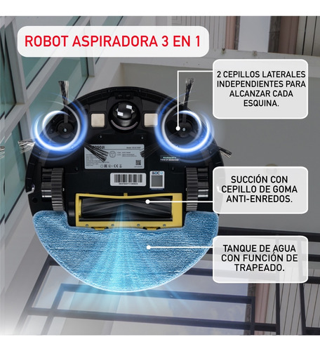Robot Aspiradora Y Trapeador 3 En 1- Aspirador Robotico