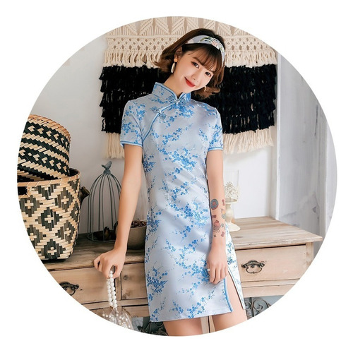 Vestido Chino Tradicional Qipao Cheongsam Adorno 8