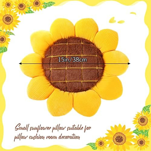 Coume 2 Piezas De Cojines De Suelo Con Forma De Girasol Amar