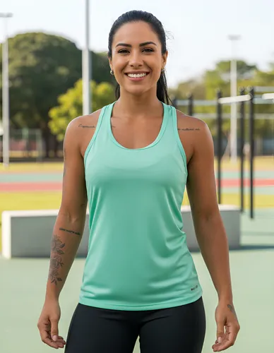 Regata Nadador Respirável Feminina Academia Treino