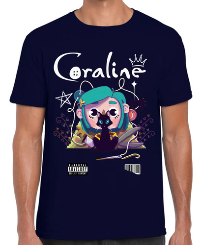 Playera Coraline & Gato Algodón Premium #0001749
