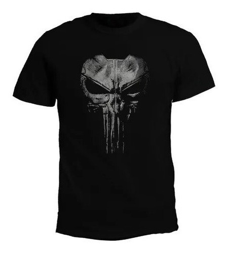 Camiseta Estampada Punisher Logo Chaleco Comic Hombre Bto