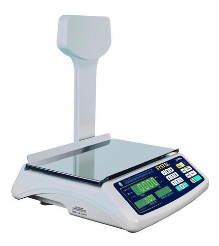 Imagen 3 de 9 de Balanza Comercial Digital Systel Croma 31kg Con Mástil