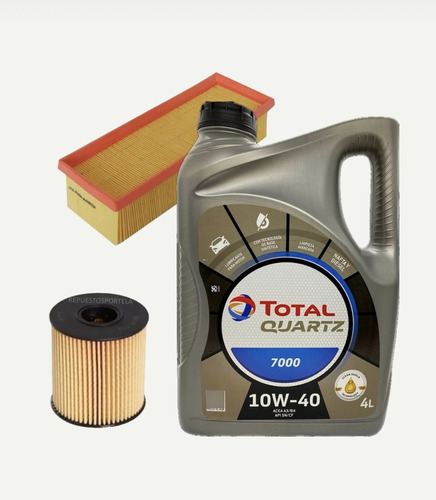 Aceite Total 7000 10w40 + Filtros Citroen C3 1.4 1.6 1.6 Vti