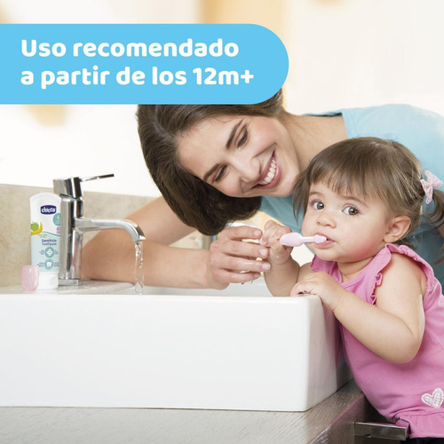 Imagen 5 de 5 de Chicco Pasta Dental 12m+ Sin Flúor, Sabor Fresa