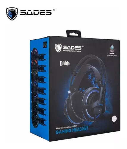 Headset sades armor gamer usb rgb tecnologia realtek audio fone