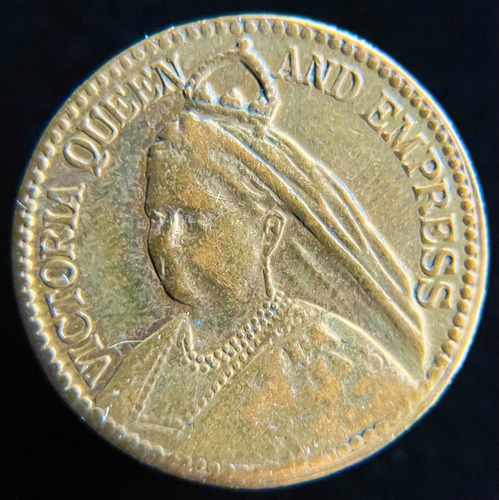 Medalla. Gran Bretaña. Reina Victoria. Token / Ficha. 1902.