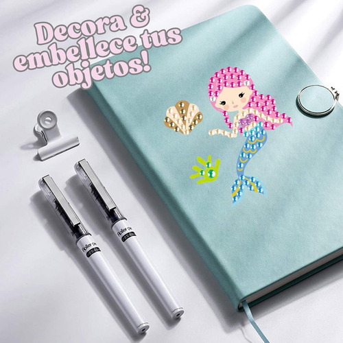 Kit Pintura Con Diamante Stikers X6 Cod:645 Elefante Helado Mariposa