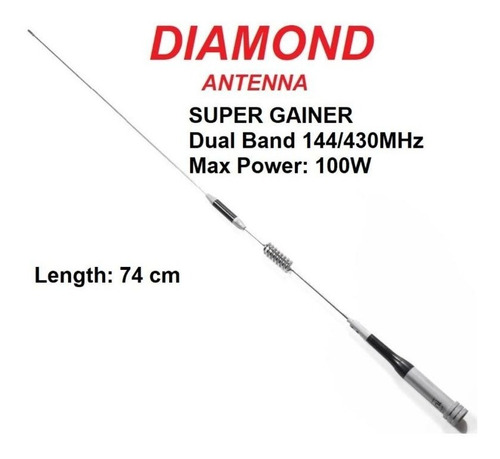 Antena Diamond Super Gainer Sg-m507 Para Radios Icom Y Yaesu