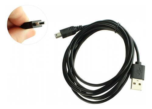 Cabo Usb P/ Sony Handycam Dcr-sx65 Dcr-sx63 Dcr-sx44 Sx43 Cor Preto