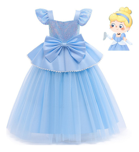 Vestido De Princesa Cenicienta For Niñas Disfraz De Cosplay