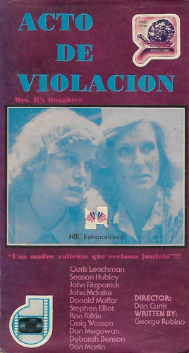 Acto De Violacion Vhs Mrs. R's Daughter Belinda Balaski