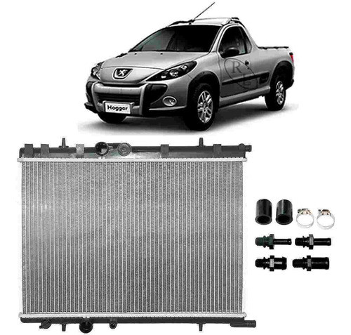 Radiador Peugeot Hoggar 1.6 2010 2011 2012 2013 2014 Brasado