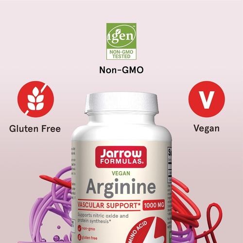 Arginine Arginina Jarrow Formulas 1000mg 100 Tabletas