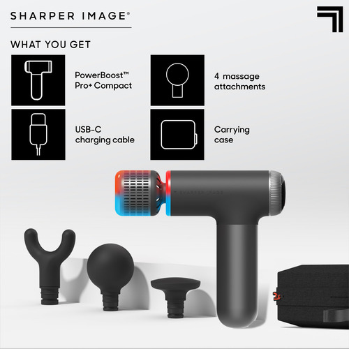 Massageador De Percussão Sharper Image Powerboost Pro+ Hot &