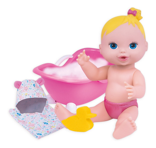 Boneca Com Banheirinha E Toalhinha Baby Collection Supertoys