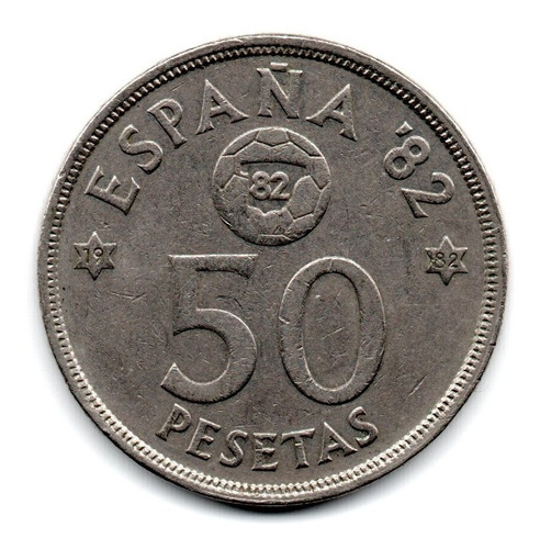 España Moneda 50 Pesetas Año 1980 Km#819 Mundial Futbol 1982