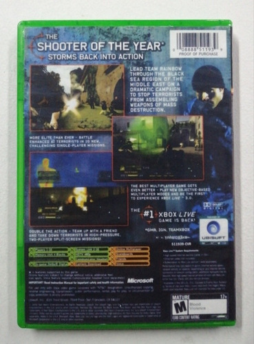 Rainbow Six 3 Black Arrow | Xbox | Vídeo Juego Físico Usado (Usado)