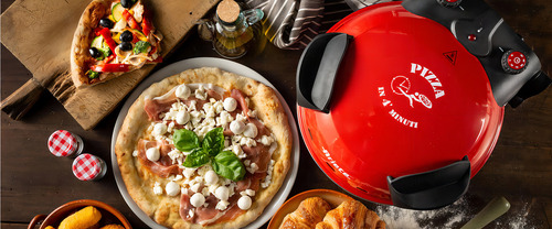Forno De Pizza Elétrico Vermelho Ariete Rápido 4 Min