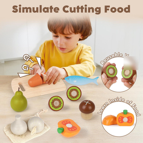 Juegos De Comida De Madera Lehoo Castle Cocina Niños 3 Años