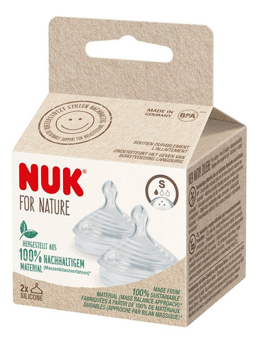 Pack X2 Tetinas Nuk Sostenible For Nature Ecológico Flujo S