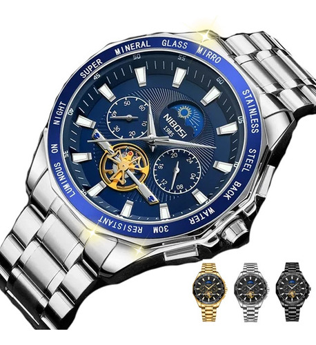 Reloj Multifuncional De Cuarzo Informal Para Hombre