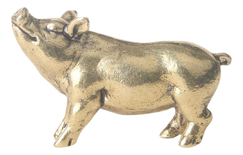 Estatua De Cerdo Dorado Para Decoración Del 45mm X 28mm