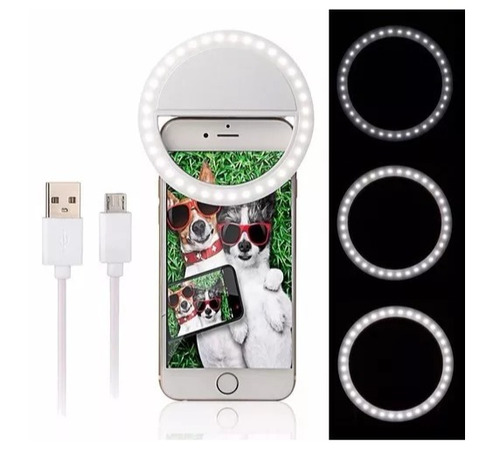 10 Selfie Anillo Aro Luz Led Celular 3 Modos / Mrtecnología