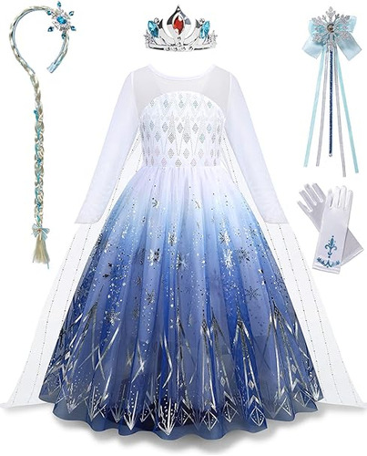 Vestido Princesa Para Niñas Disfraz Halloween Cosplay Reina